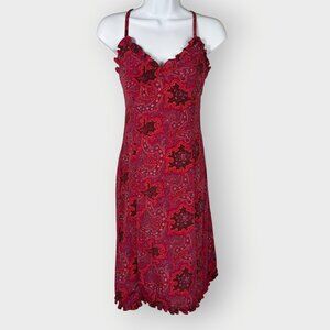 Vtg Y2K Express Slip Dress | 5/6 | Paisley Floral | Dark Fairy Grunge Whimsigoth
